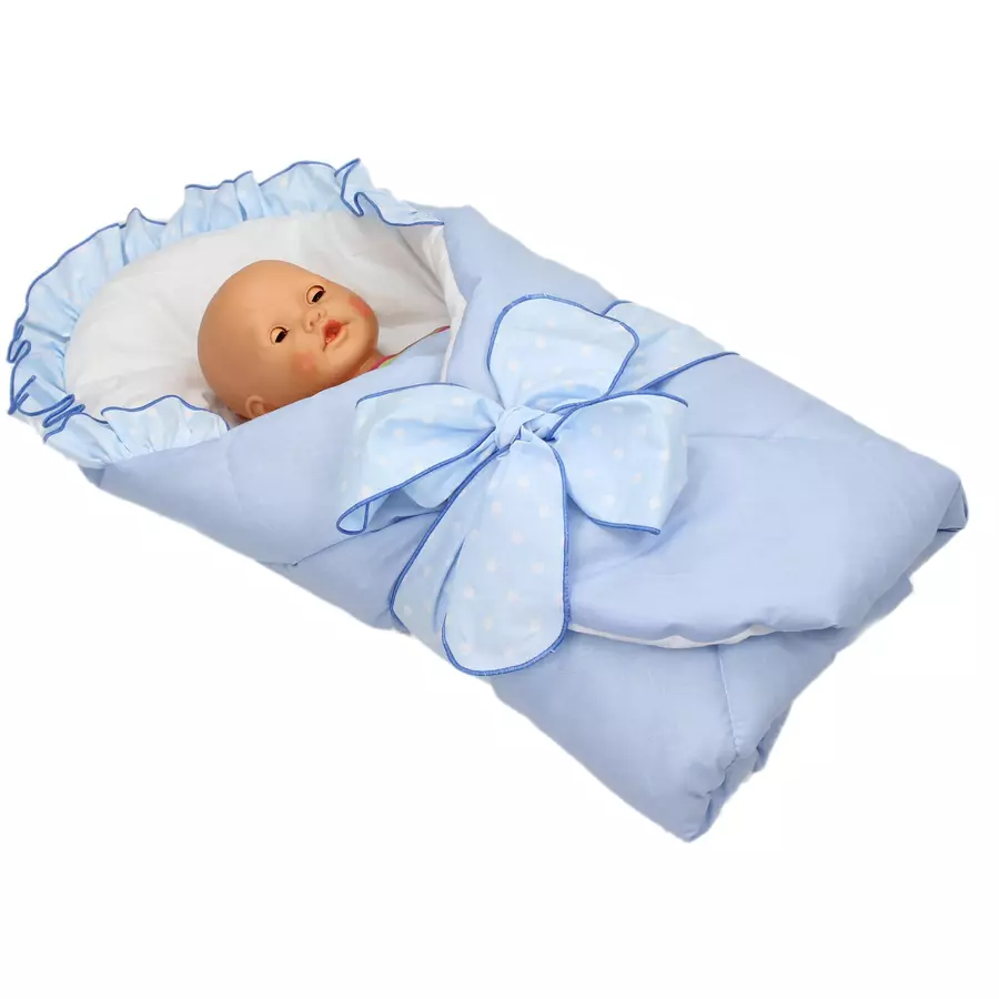 TupTam Unisex Baby Einschlagdecke mit Schleife blau