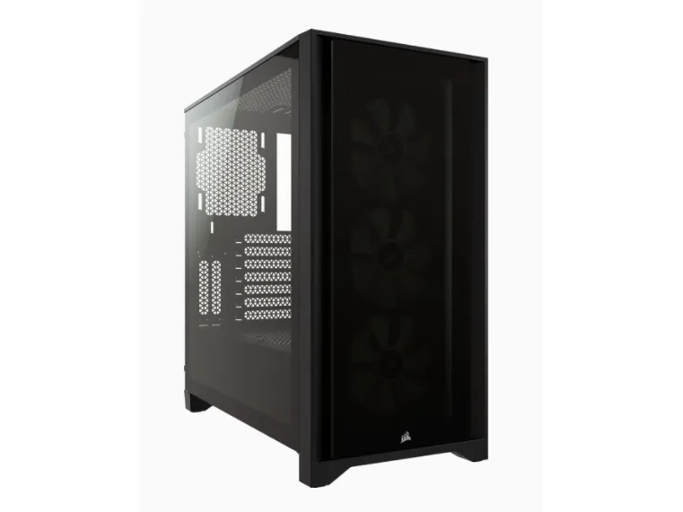 CORSAIR | iCUE 4000X RGB – Miditower - ATX - ingen strømforsyning - Sort - USB/Lyd