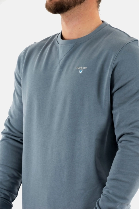 sweat barbour ridsdale crew bl45 washed blue