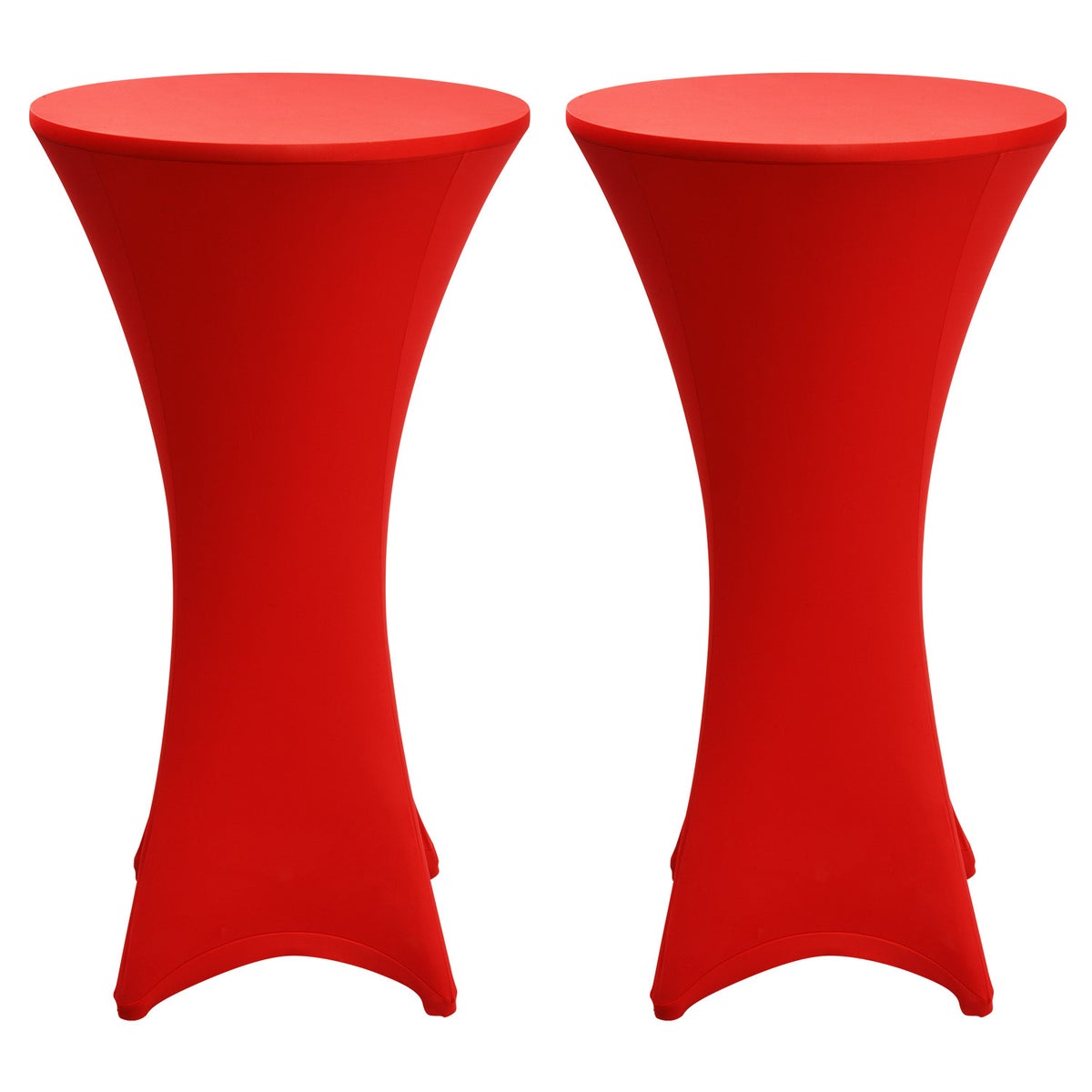 Beautissu Stella bartafelhoes Ø 80 cm rood (2 stuks)