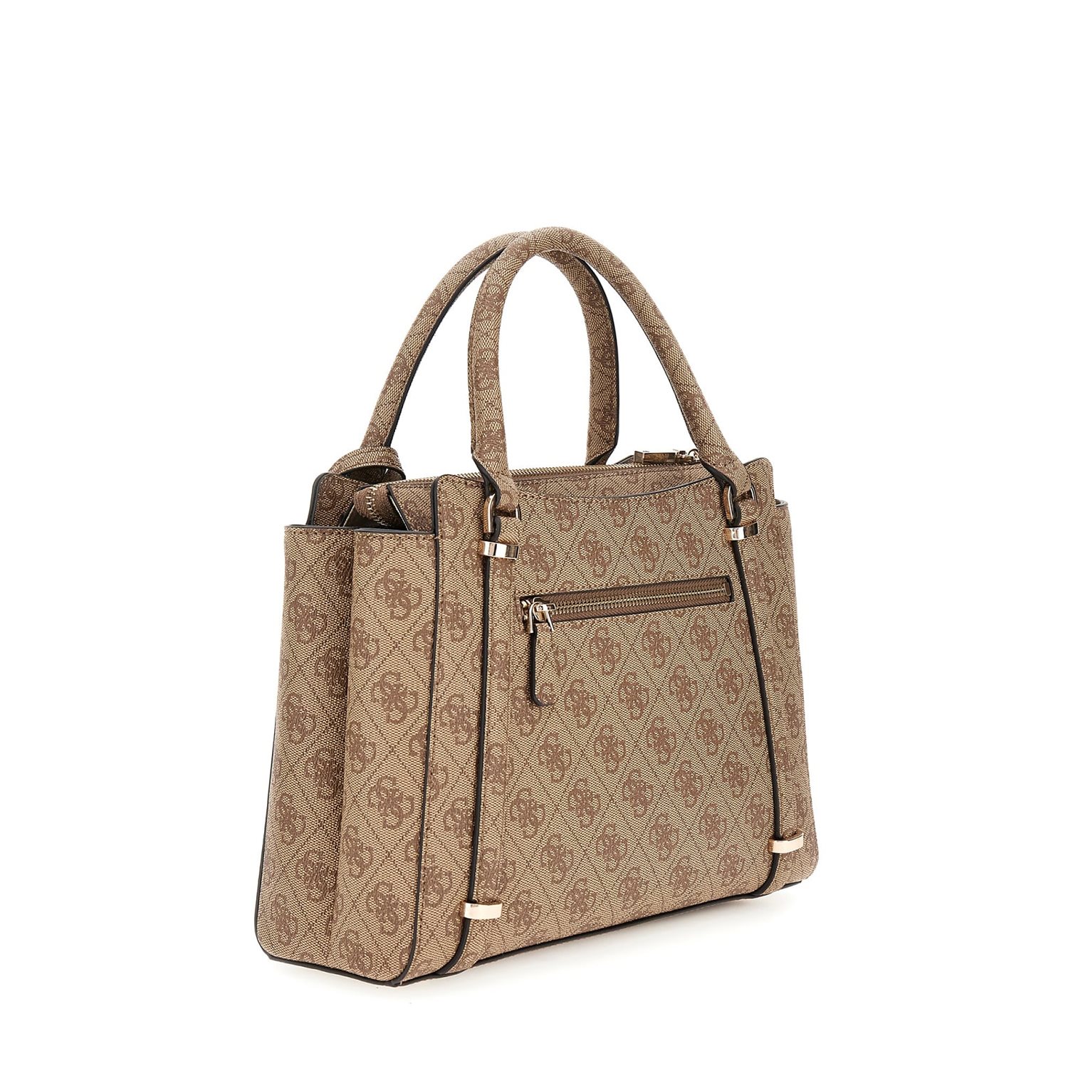 Guess Eco Erica 2 Comp Satchel latte logo