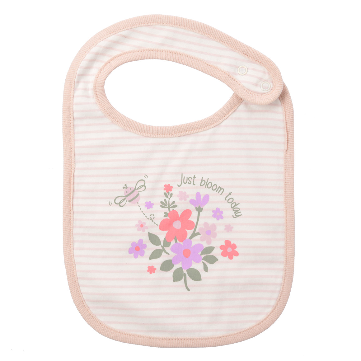 Topomini 3 Baby Lätzchen mit Motiven altrosa / weiss