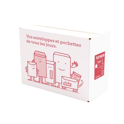 La Couronne - 250 Pochettes C4 229 x 324 mm - 90 gr - fenêtre cristal 110x50 mm - blanc - bande auto-adhésive