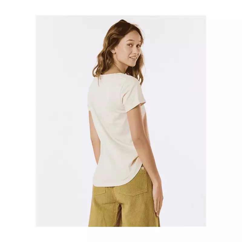 Teeshirt femme RIPCURL V Standard Tee Off White