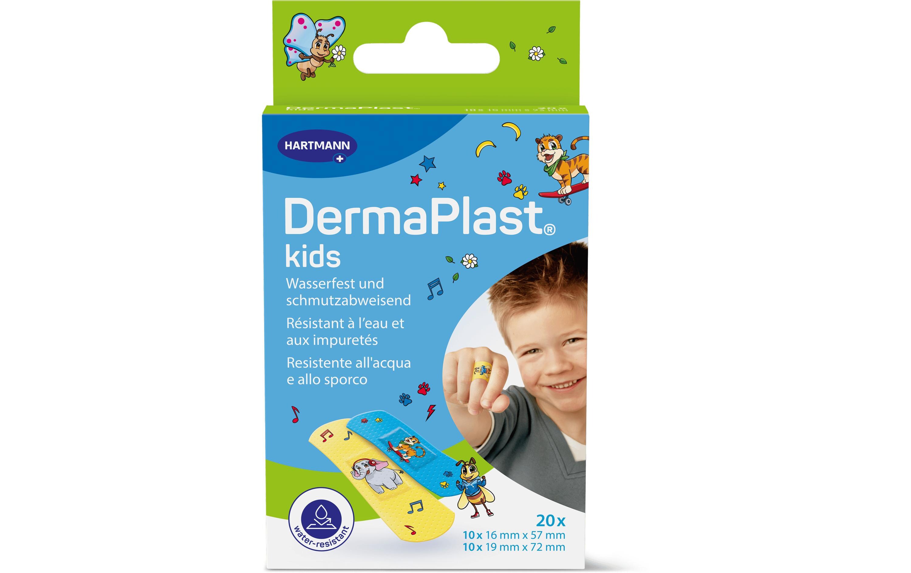 Wundpflaster Kids 20 StückBunte Pflaster für Kinder in 2 Grössen