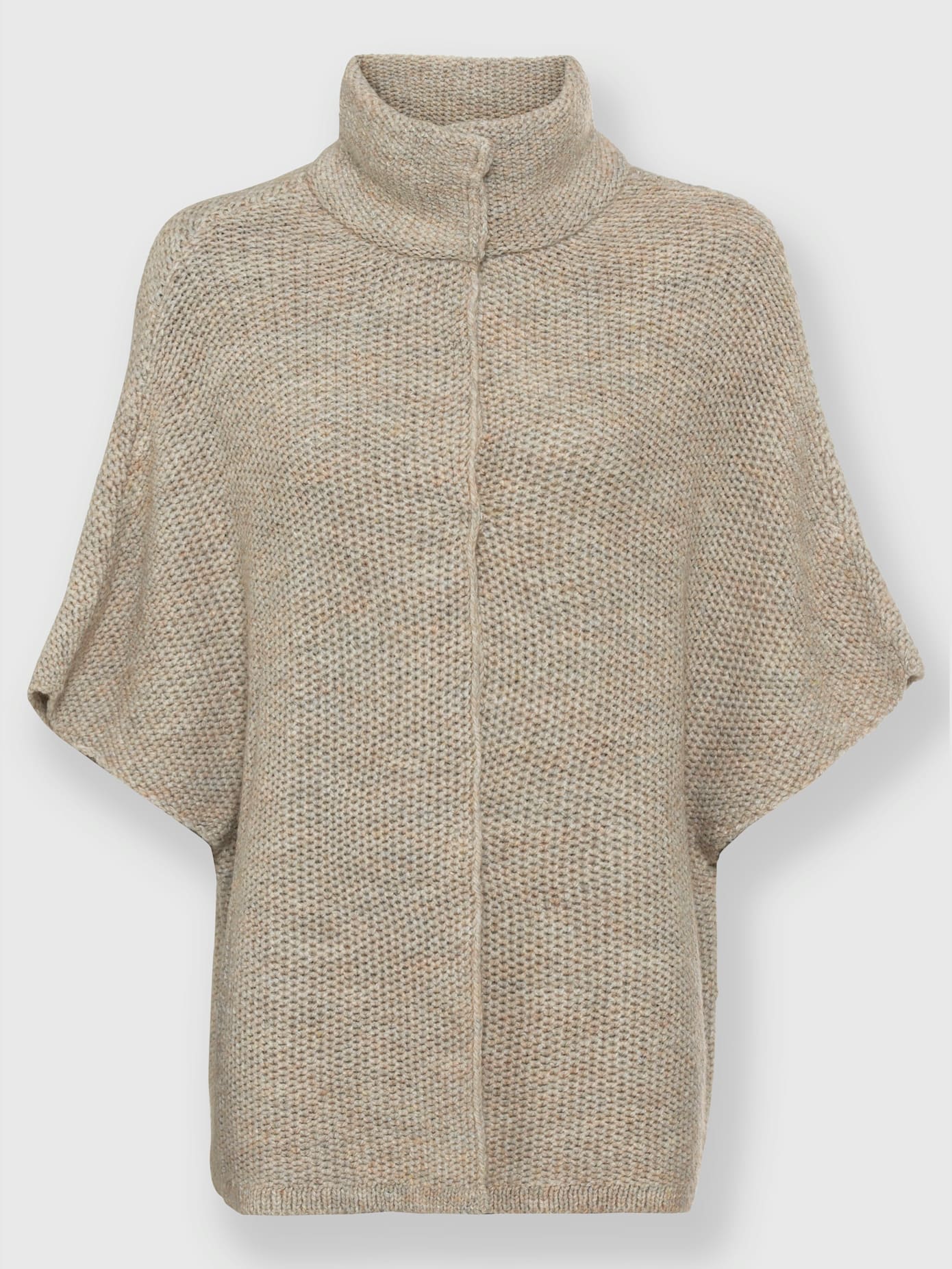 Veste en tricot col montant chaud