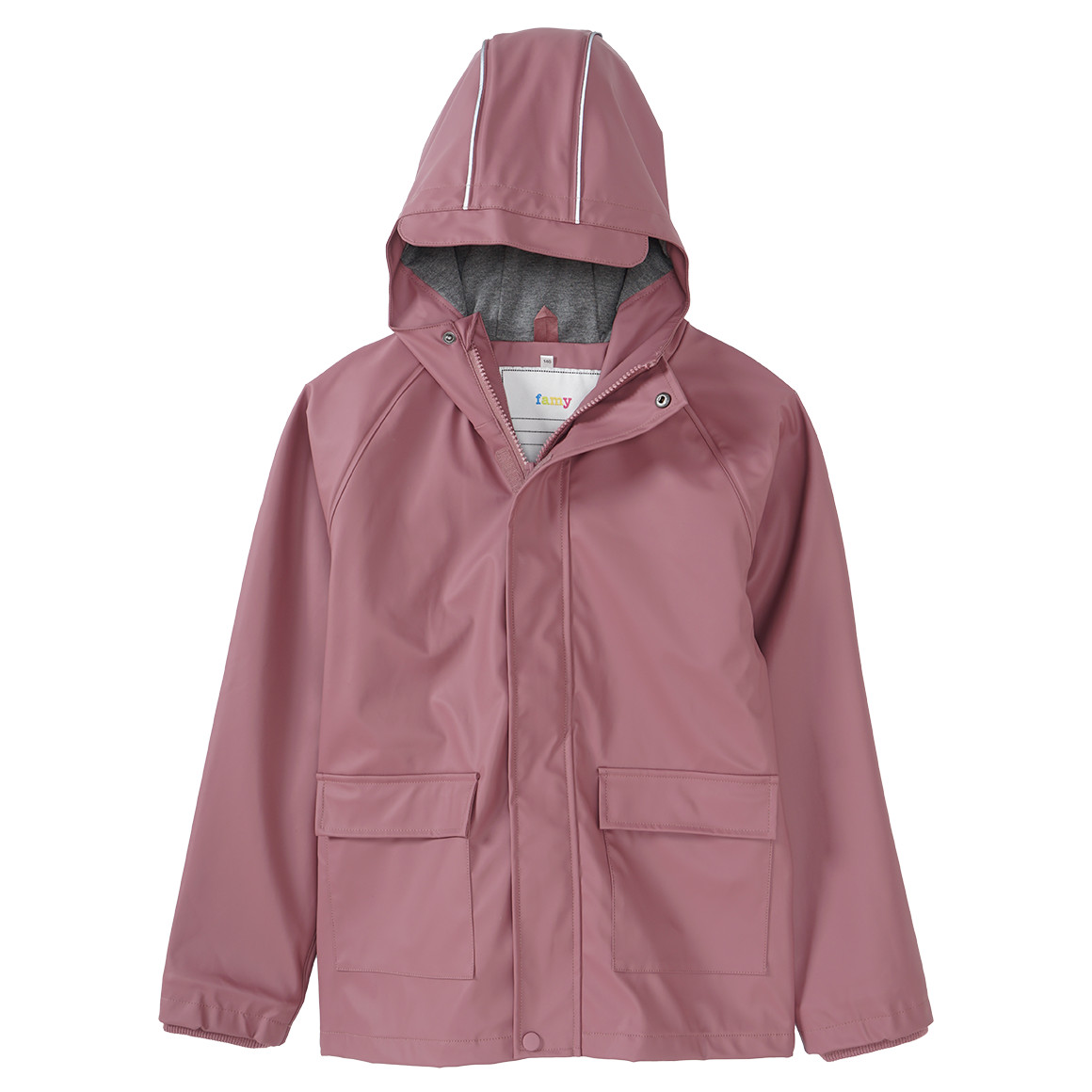 Famy Kinder Regenjacke mit Beschichtung mauve