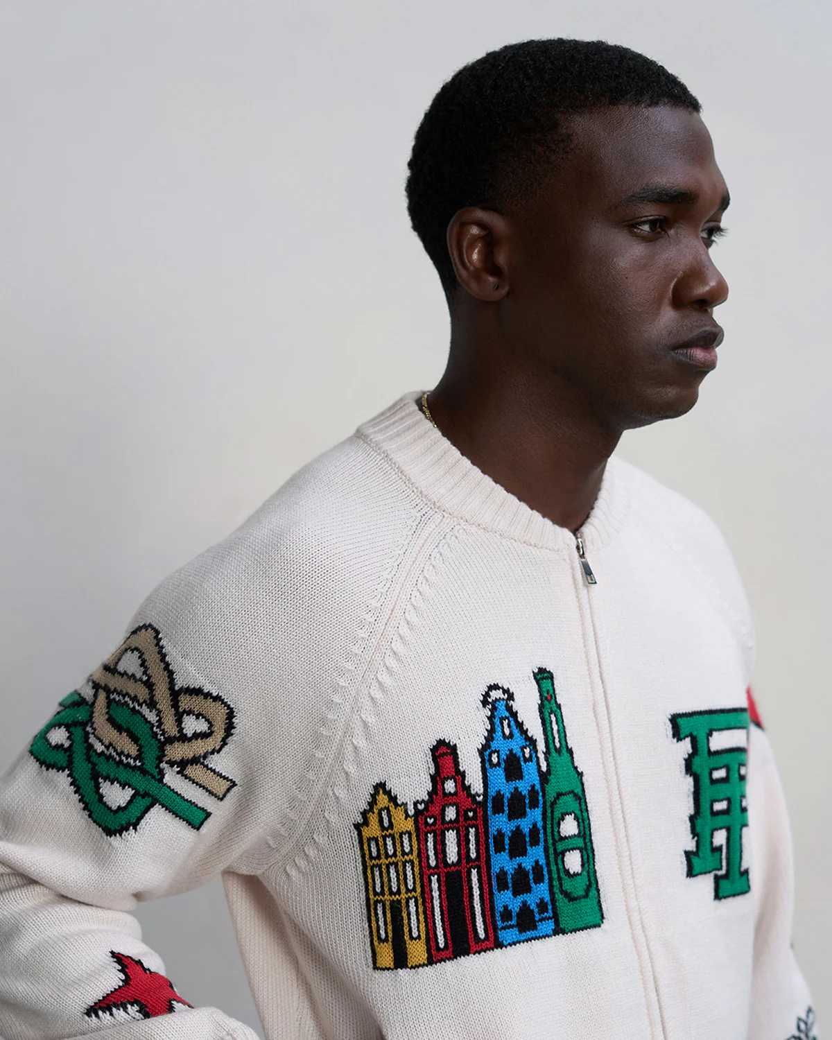 Zip Knit Heineken Antique White