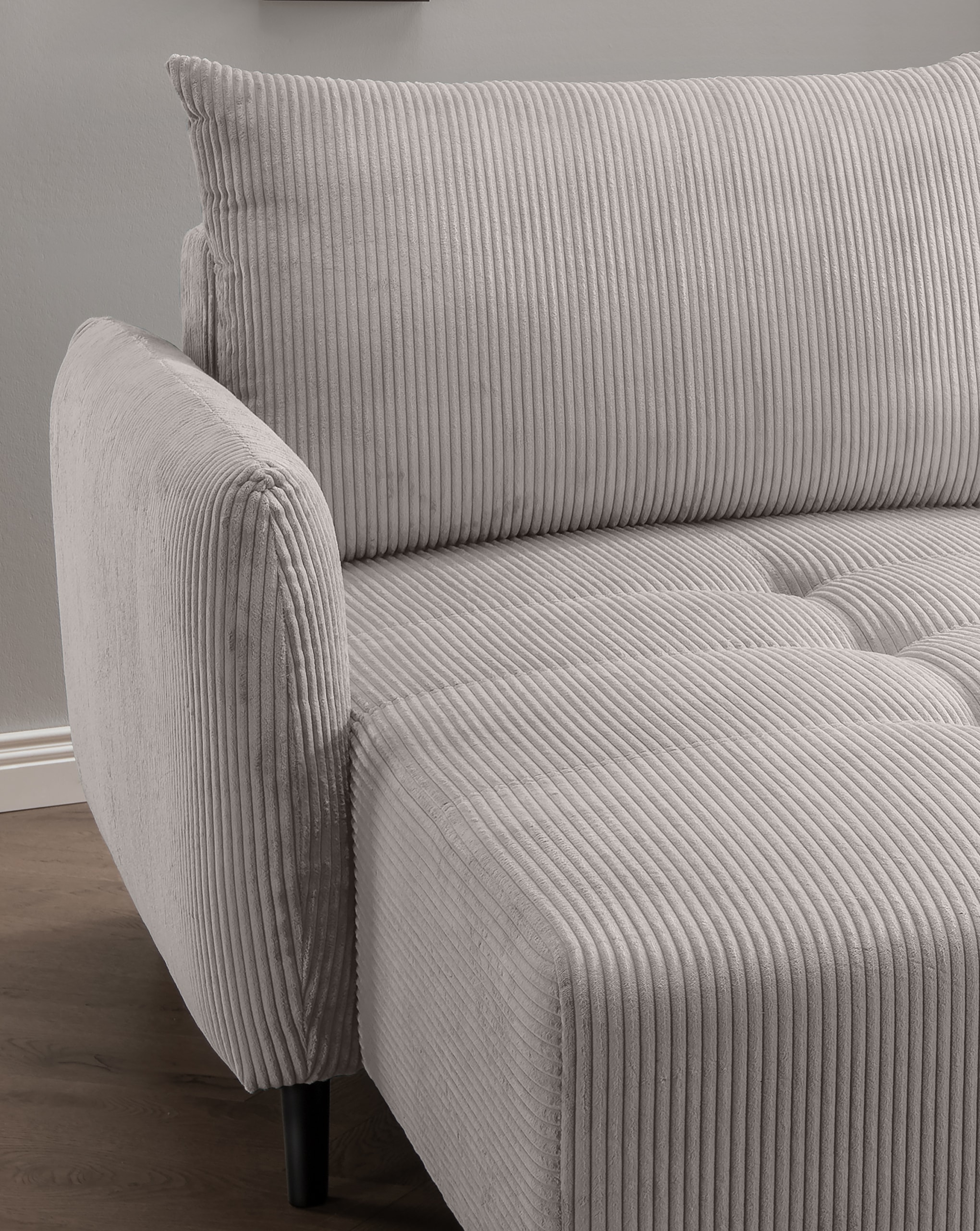 INOSIGN Ecksofa »Mara, L-Form, aktueller Cord Bezug und tolle Farben, schmale Armlehnen« whlw. mit Bettfunktion,Recamiere links/rechts montierbar, Breite 238cm