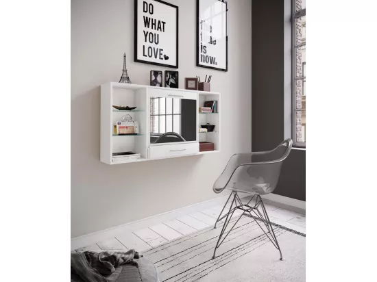 Coiffeuse Table murale Miroir Teala