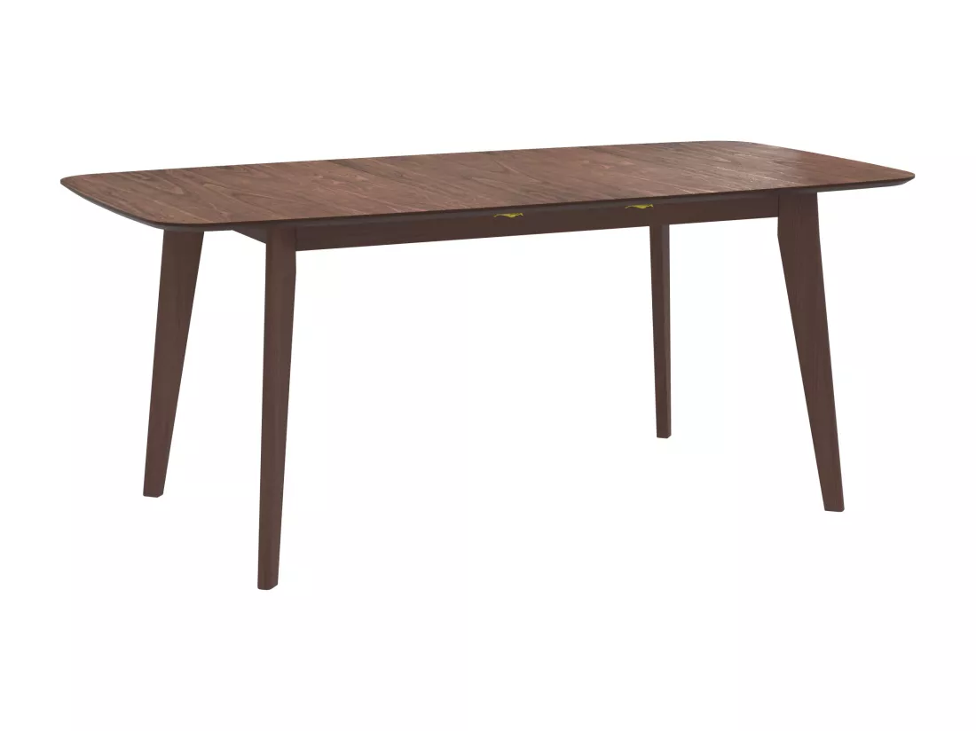 Table rectangulaire 4/6 personnes extensible en bois foncé 150/180 cm - Oman