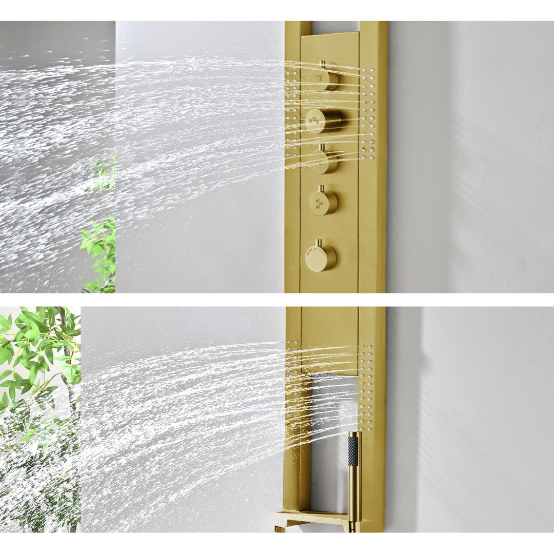Best Design Nancy Future thermostatisch douchepaneel goud mat