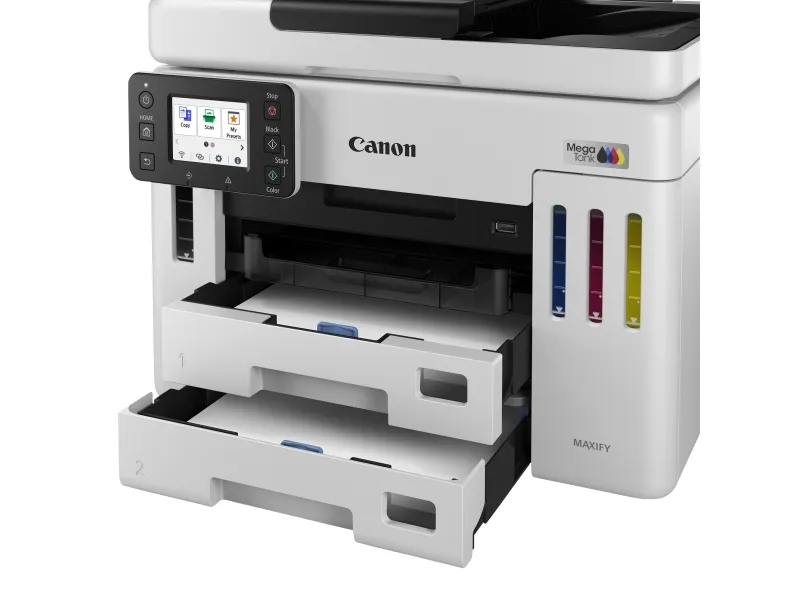 Canon MAXIFY GX7150 MegaTank - Multifunktionsprinter - farve - blækprinter - CISS - Legal (216 x 356 mm), A4 (210 x 297 mm) (original) - A4/Legal (medie) - op til 24 ipm (udskriver) - 600 ark - 33.6 Kbps - USB 2.0, Wi-Fi(n), LAN