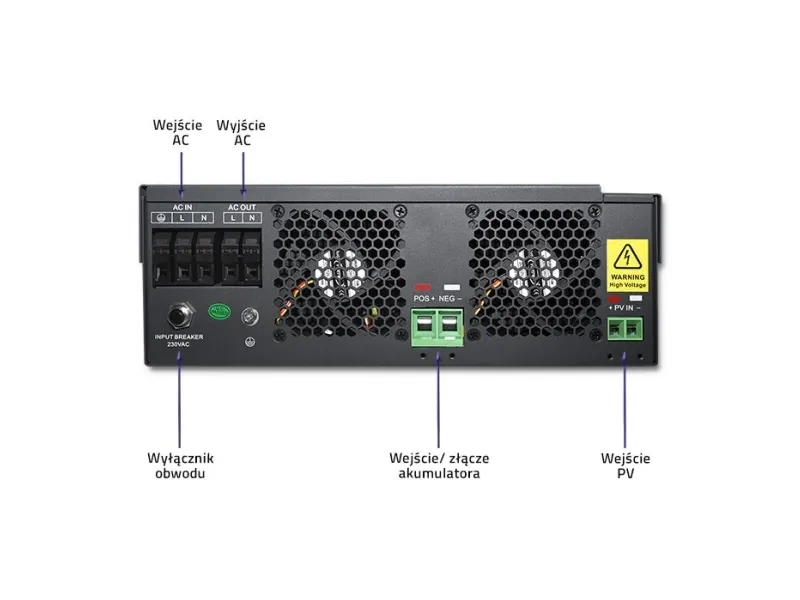 [OUTLET] - Qoltec 53886 Hybrid Solar Inverter Off-Grid 3,5kW | 100A | 24V | MPPT | Sinus