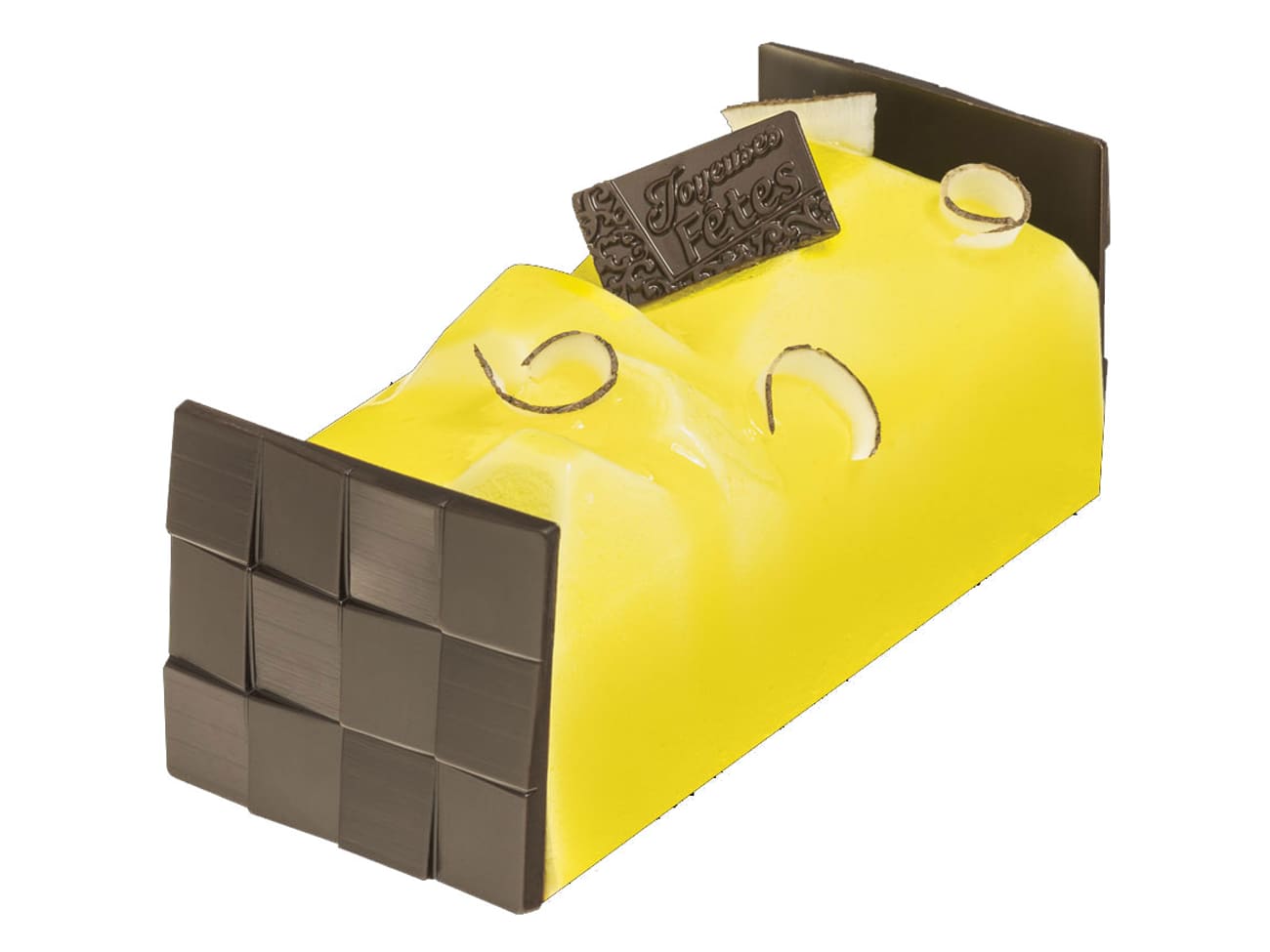 Moule pour embout de bûche - forme damier
