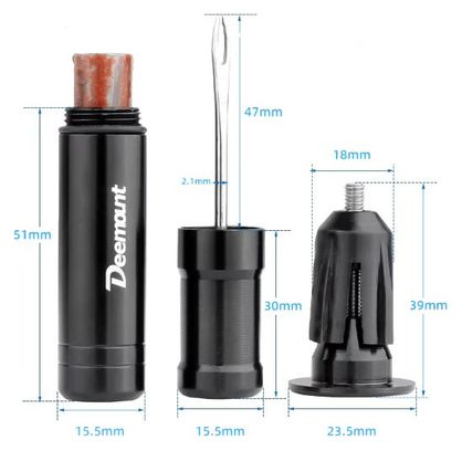 Kit de Réparation Tubeless pour Vélo - Compact et Portable  Inclus Bouchons de Barres