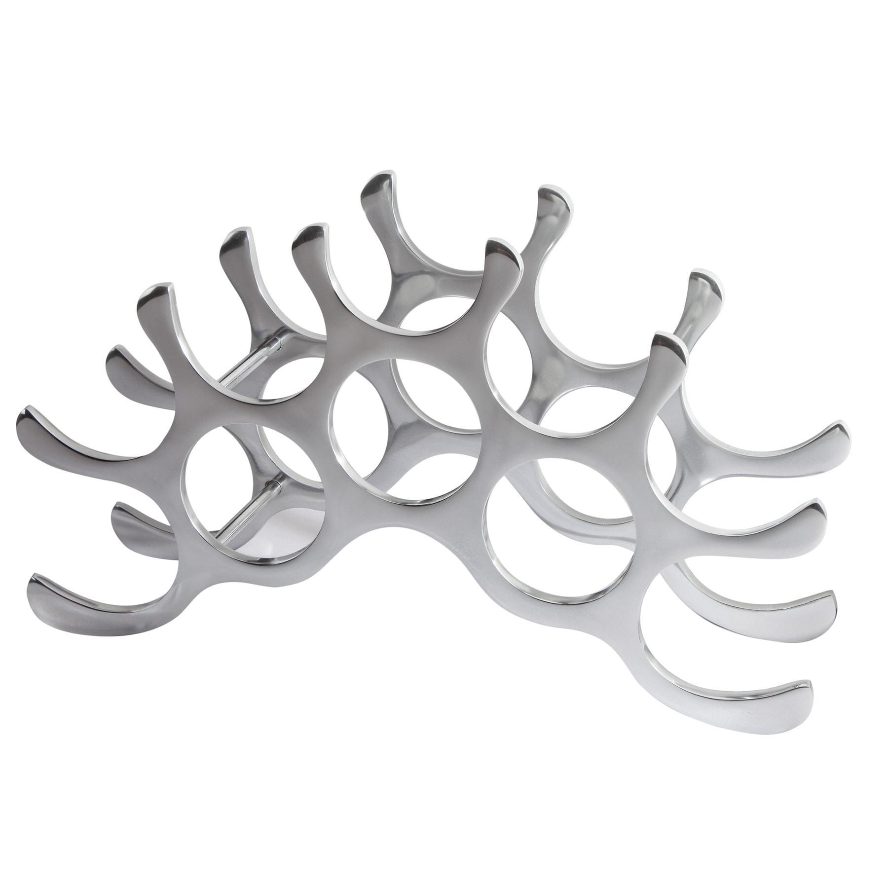riess-ambiente Weinregal FLAME - 48cm silber für 10 Flaschen Flaschenhalter modern