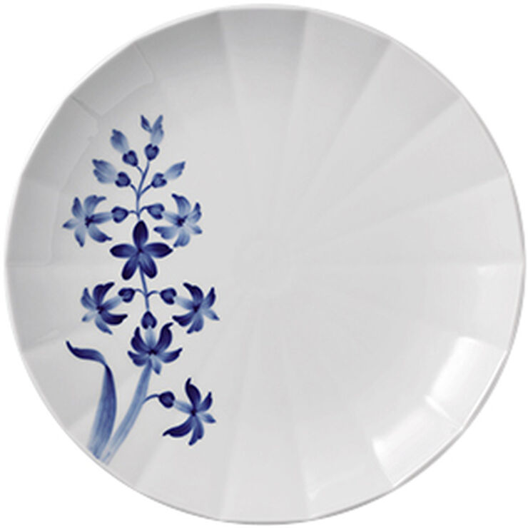 Royal Copenhagen Blomst 22 cm. tallerken - Hyacint Hvid