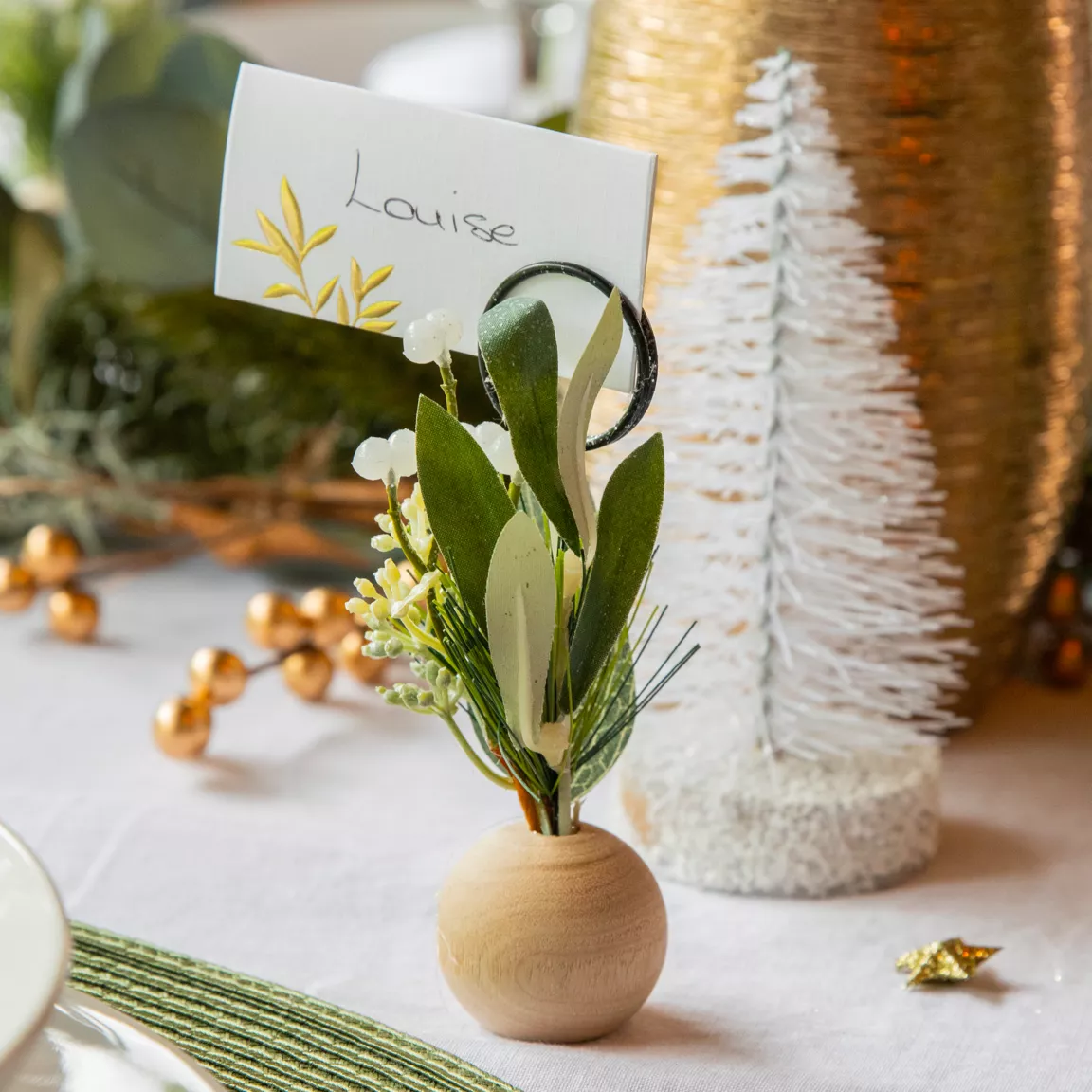 Porte-nom ou menu Eucalyptus Naturel