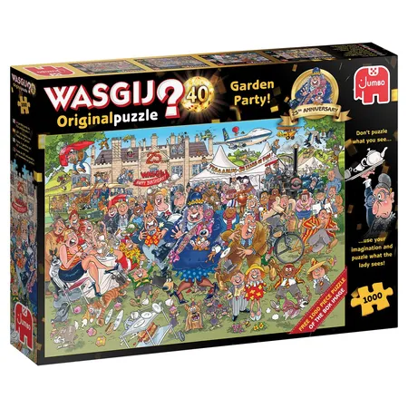 Jumbo Spiele Puzzle - Wasgij Original 40: Gartenfest, 1000 Teile