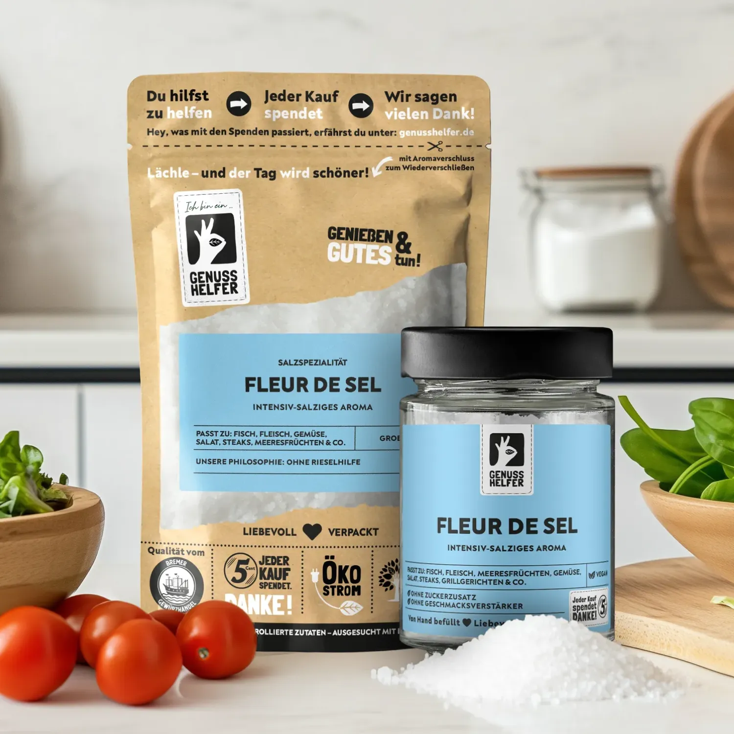 Fleur de Sel, im Glas