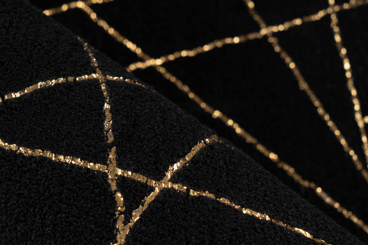 Teppich BIJOU 100 - schwarz-gold - 120x170 cm