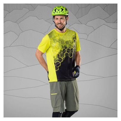 Chemise cycliste Loeffler à manches courtes m MTB shirt Flux Lemon-yellow