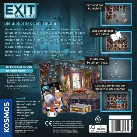 KOSMOS EXIT® Das Puzzle Die Bibliothek der Träume