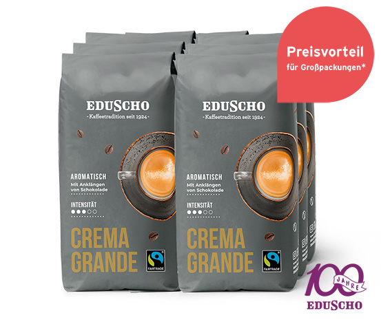 Eduscho Crema Grande - 6x 1 kg Ganze Bohne