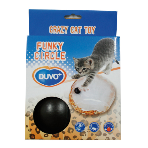 Bola maluca DUVO com bolsa circular divertida de 8,5 cm