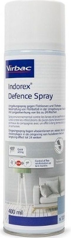Indorex - Defence Spray - Vlooienbestrijding - 400ml - Tetramethrin en Permethrin
