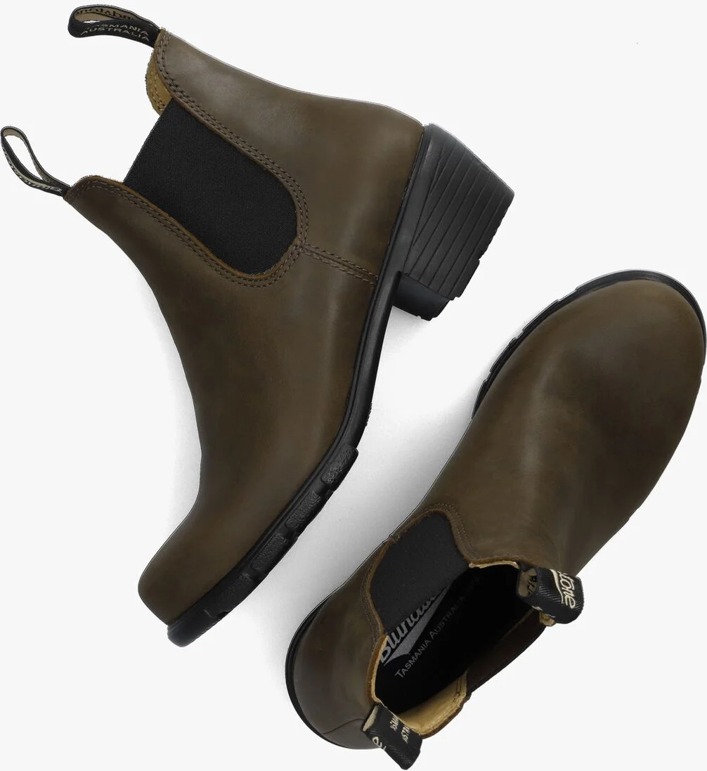 BLUNDSTONE bruine blundstone chelsea boots women's heel