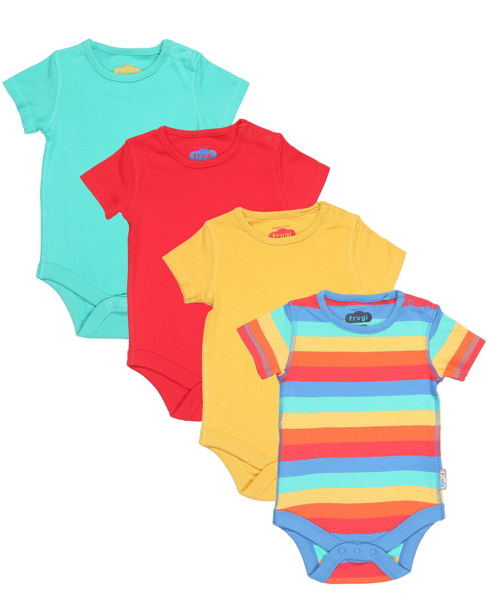 Kurzarm-Body RAINBOW 4er-Pack in bunt