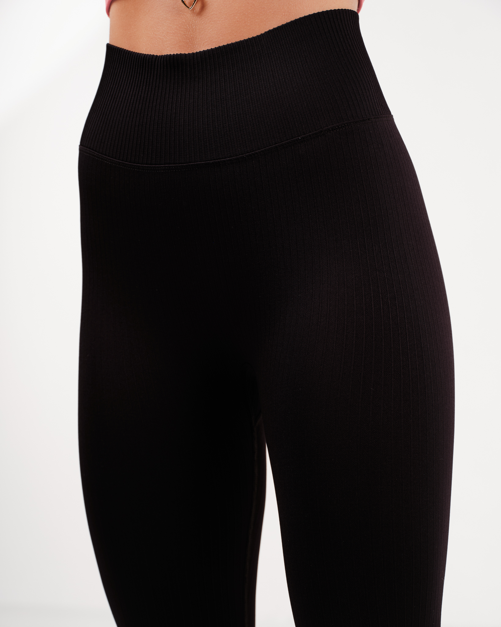 Bumpro Perfect Wide Rib Seamless Tights Black