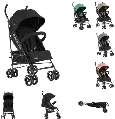 KikkaBoo BEETLE kinderwagen, kinderwagen tot 22 kg, opvouwbaar, licht, compact, zwart