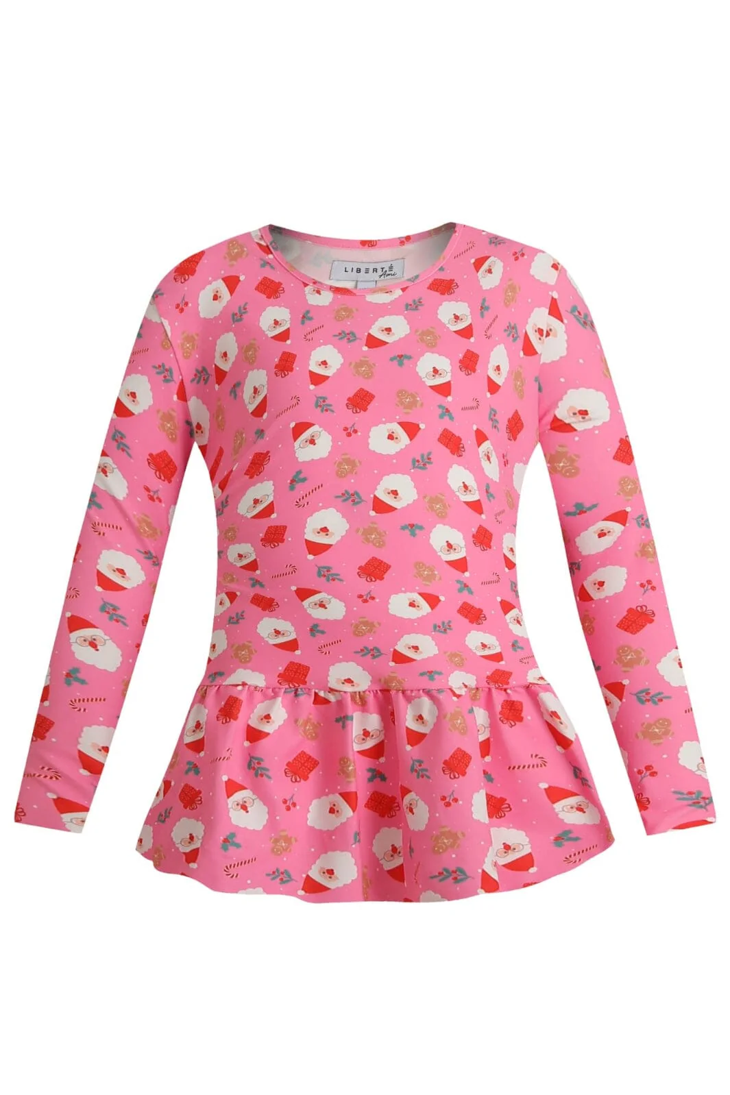 Liberte Ami Alma-Ls-Frill-Tshirt (Kids) 9654 anta pink