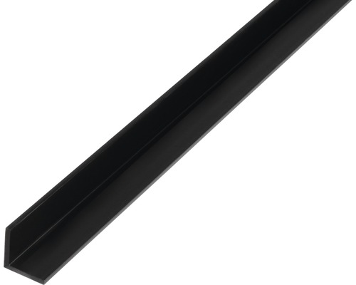 PVC hoekprofiel, zwart, 10x10x1 mm, 2 m