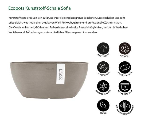 Ecopots Kunststoff-Schale Sofia mit
