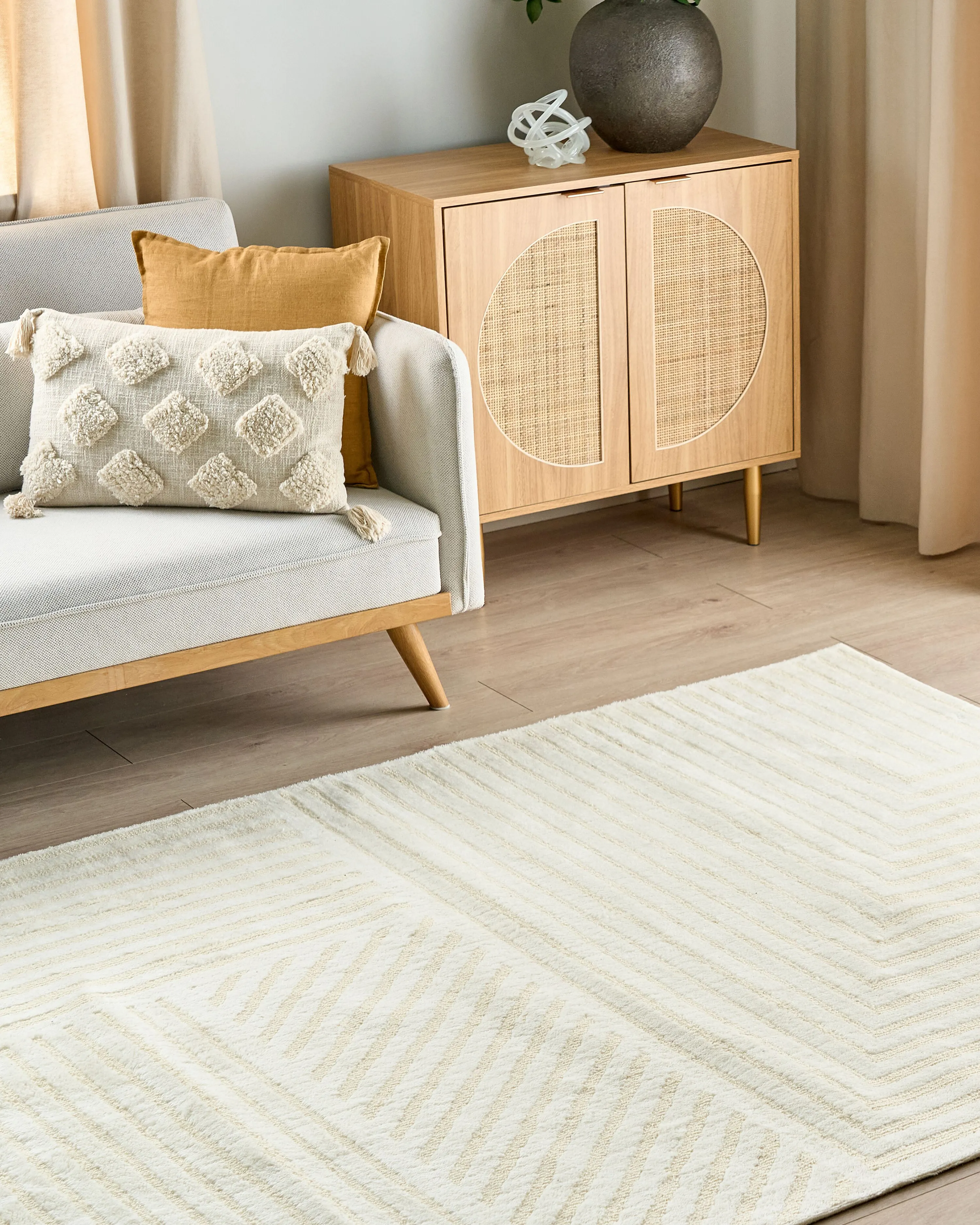 Vloerkleed ABEGUM Beige 200 x 300 cm Wol