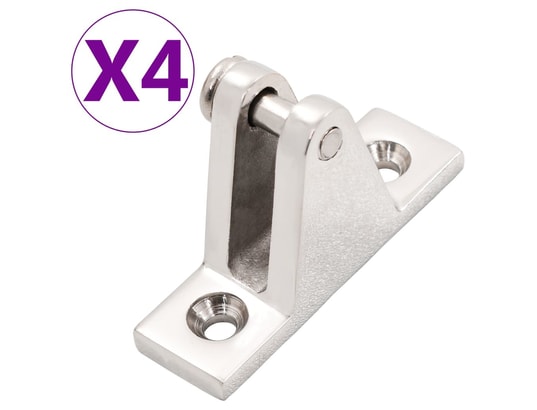 VIDAXL - Charnières de pont de bateau pour toit bimini 4 pcs inox