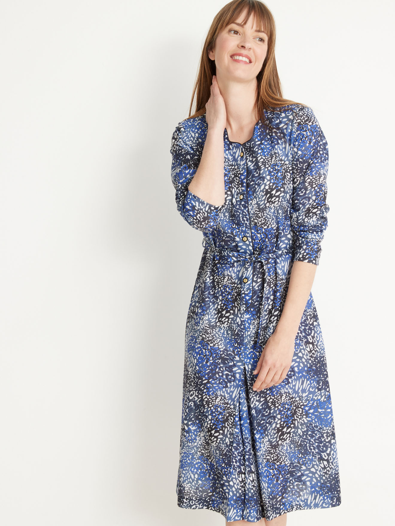 Robe classique, maille crêpe