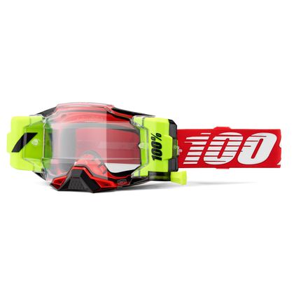 Masque cross 100% ARMEGA FORECAST Rouge - Clair 2025 - Rouge