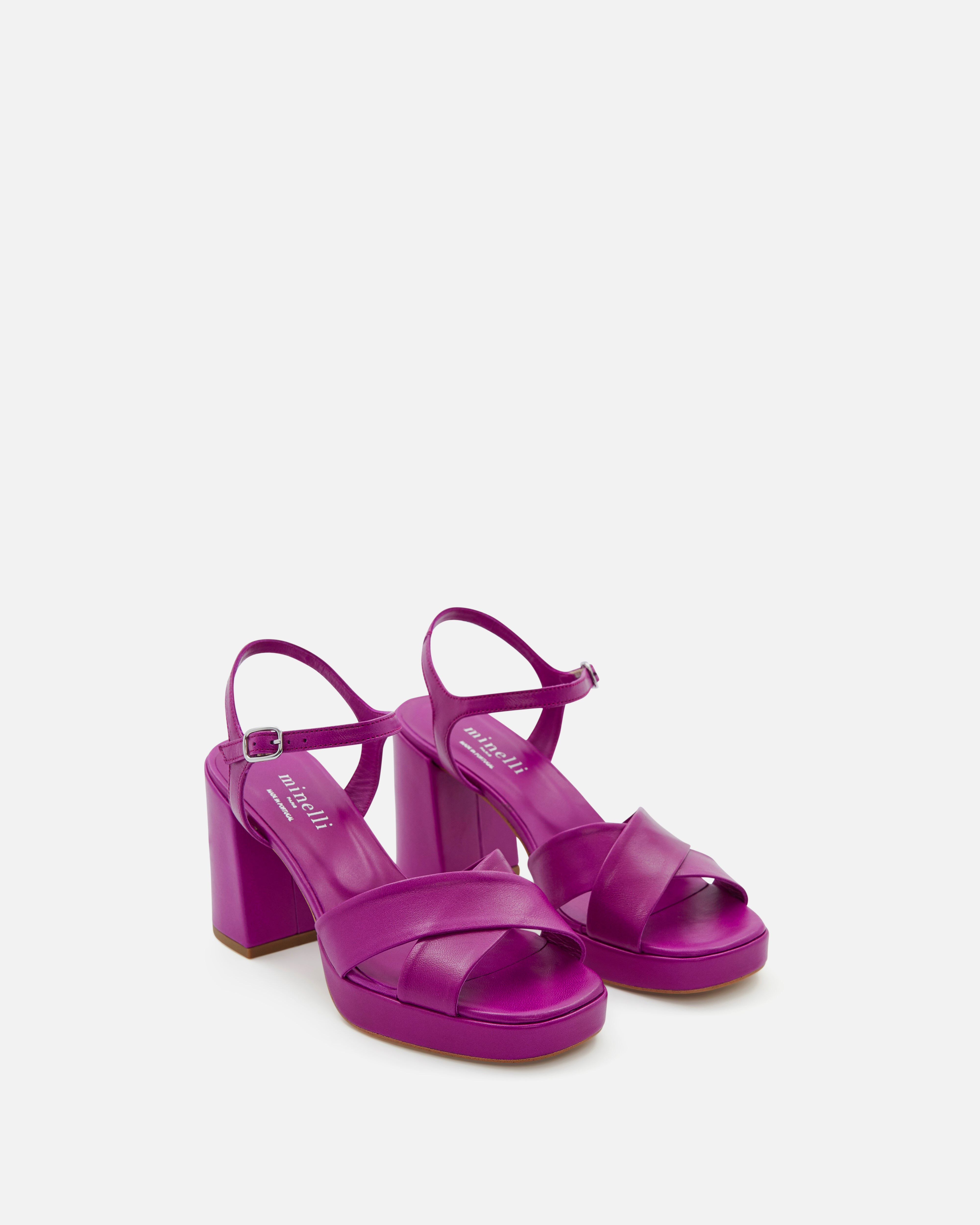 SANDALE à TALON ESME Fuchsia