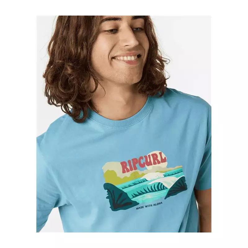 Teeshirt RIPCURL Horizon Front Print Sstee Dusty Blue M