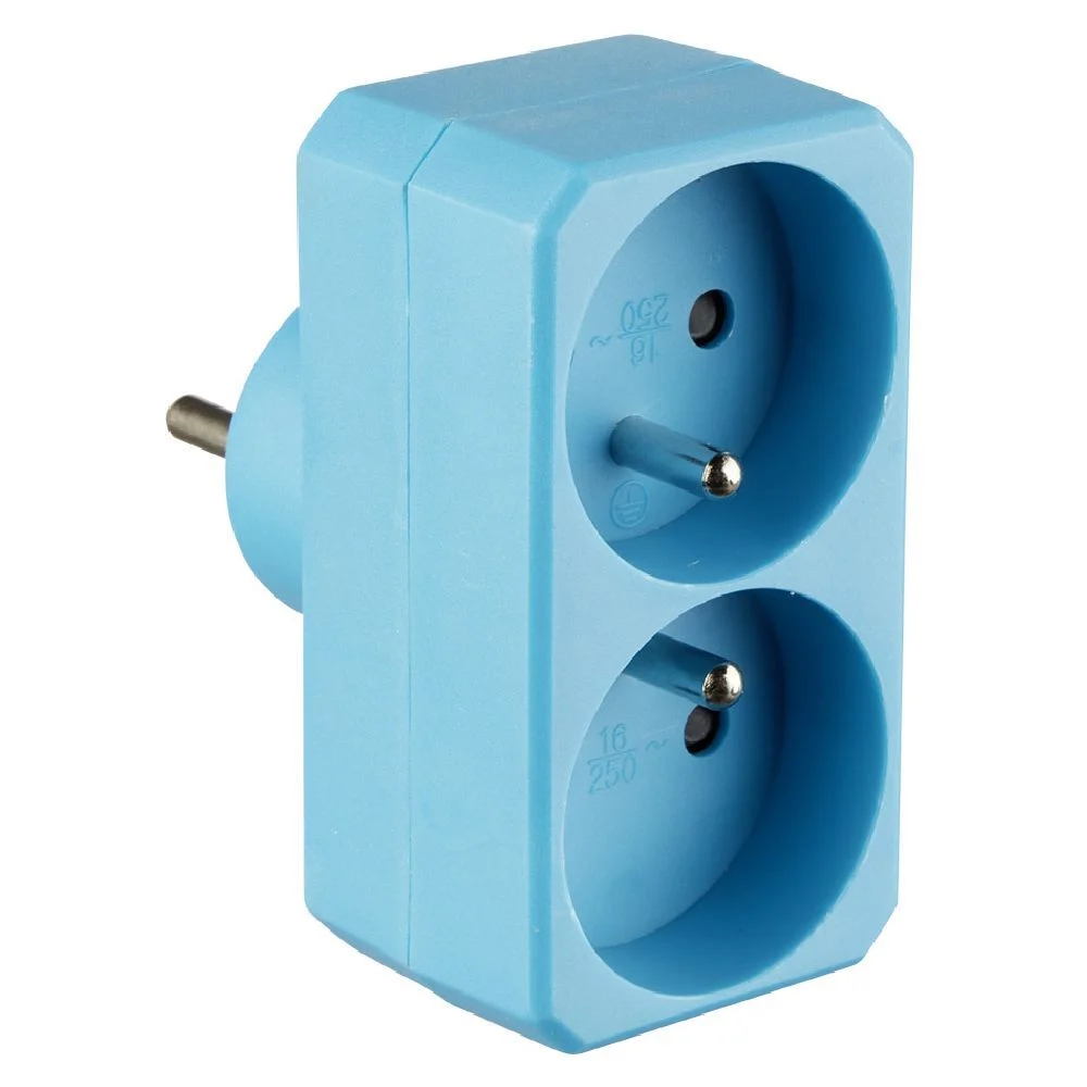 Duplite 2 prises 16 A blanc
