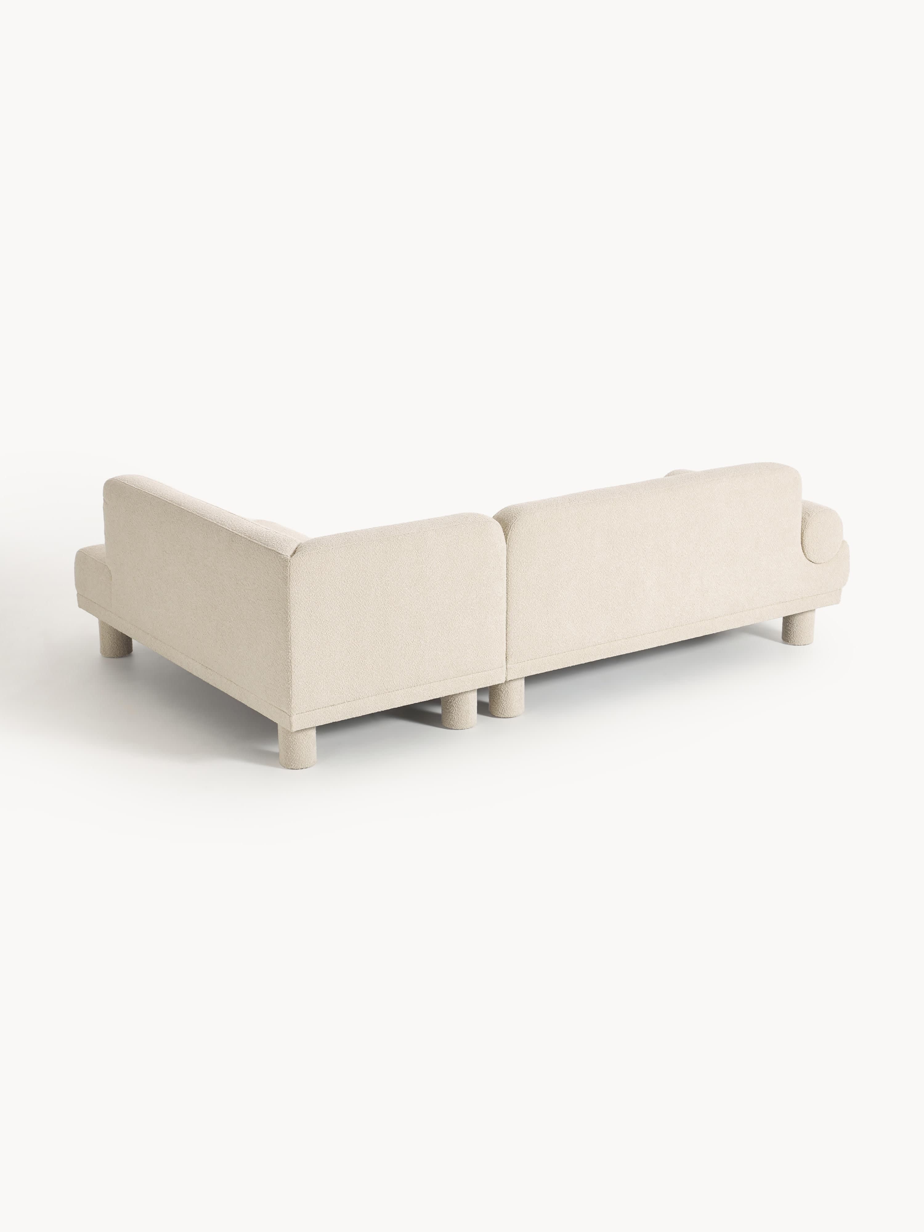 Bouclé hoekbank Lilo
