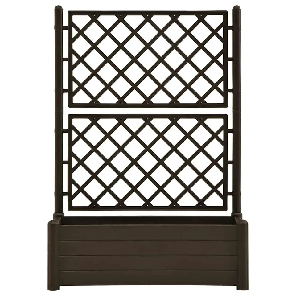 vidaXL - Plantenbak - Antraciet - Kunststof - 100 x 43 x 142 cm