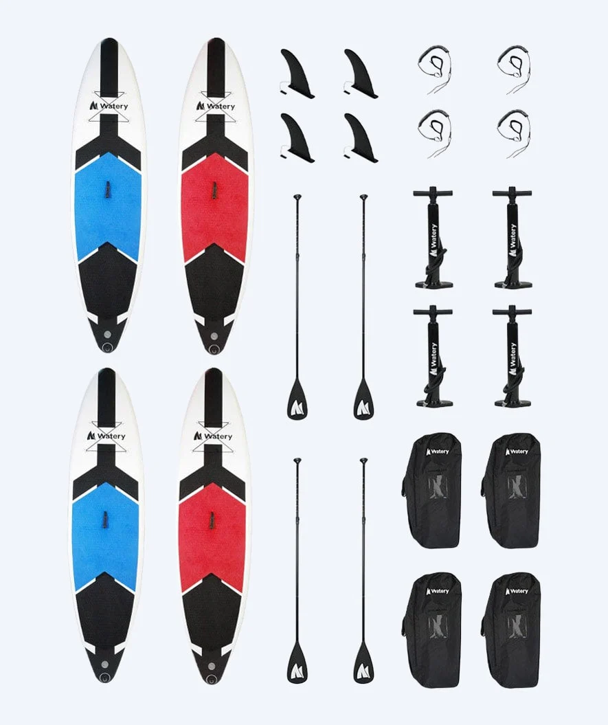 Pakketilbud: 4x Watery Global oppustelig SUP PaddleBoard 10'6