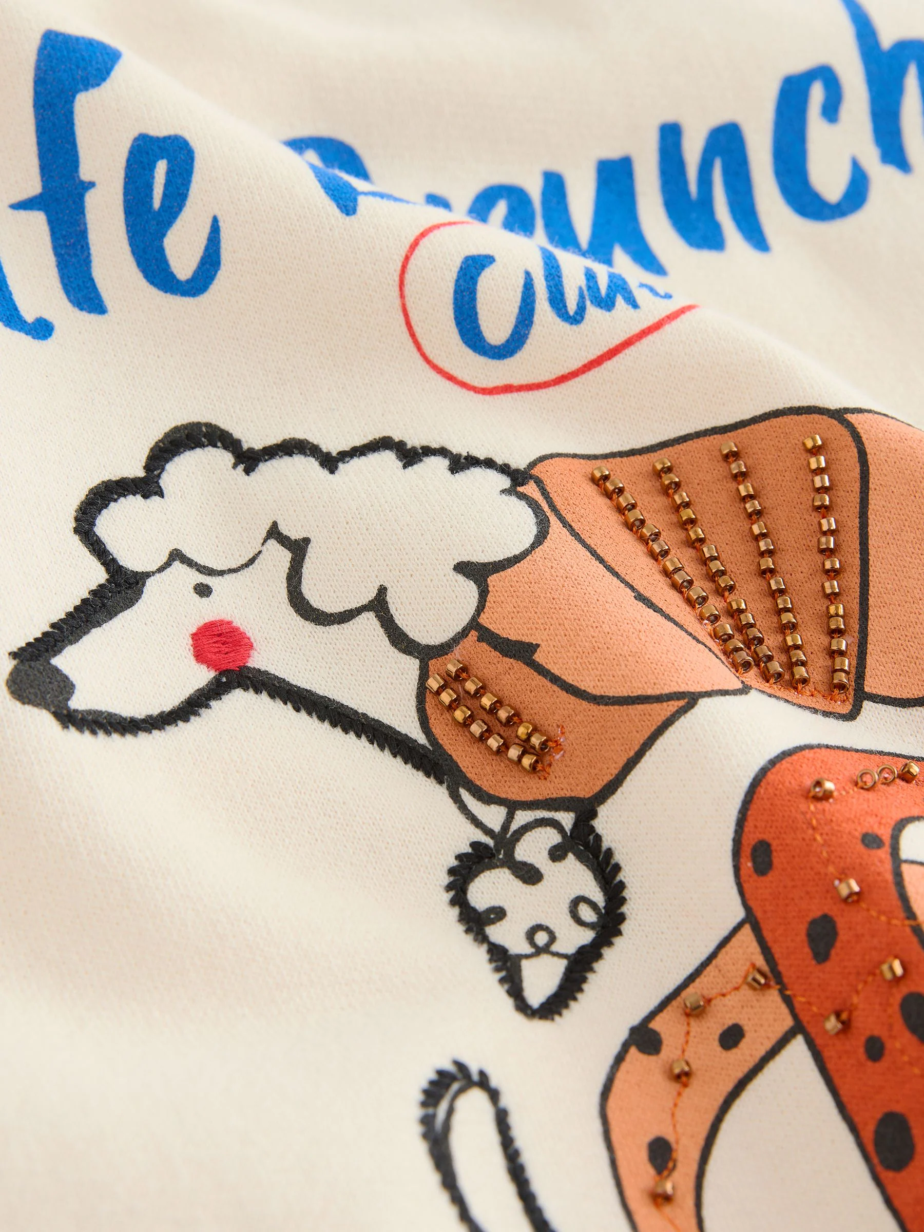 Crèmekleurig met hondenprint - Graphic Sweatshirt (3-16yrs)