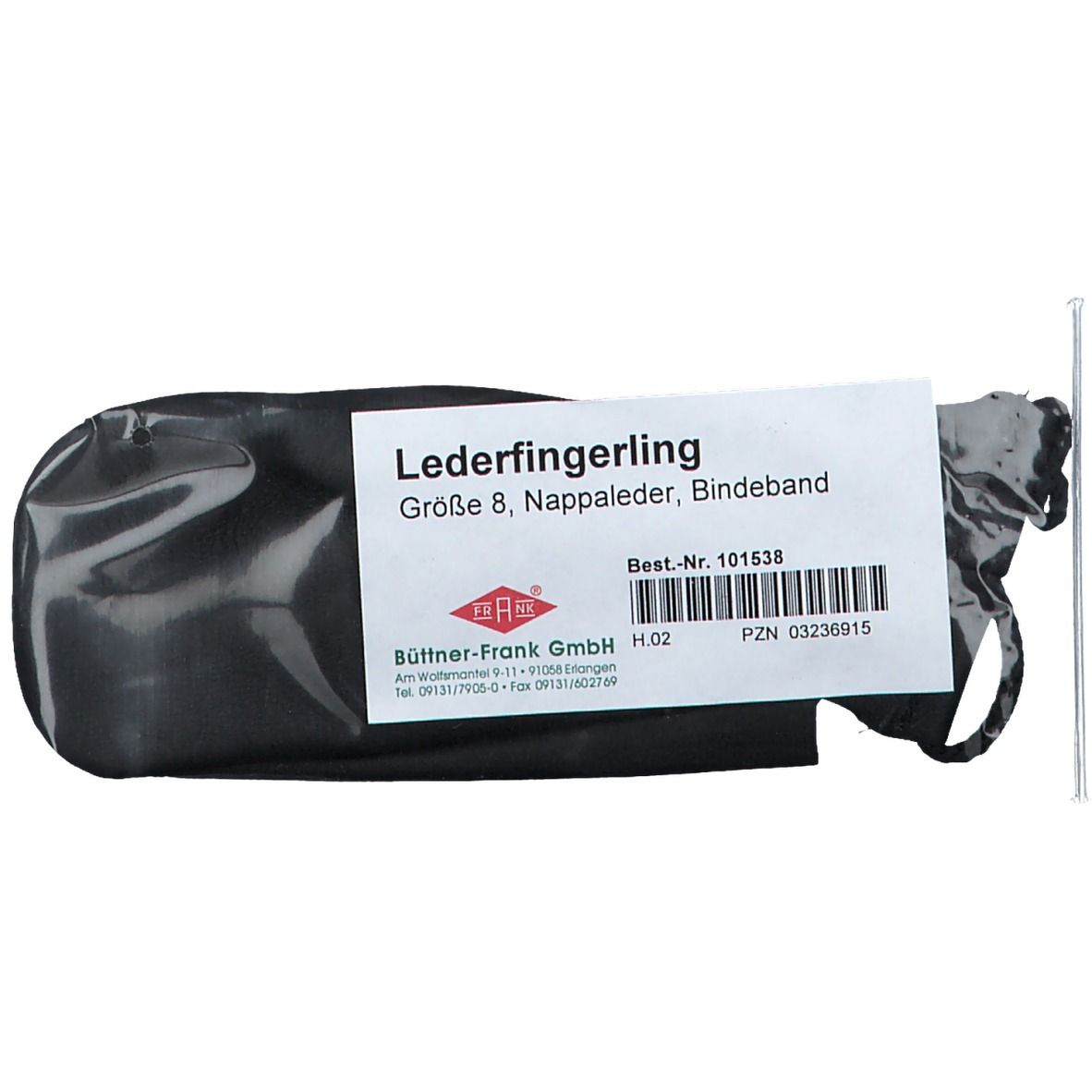 FRANK® Fingerling aus Nappaleder mit Bindeband Gr. 8